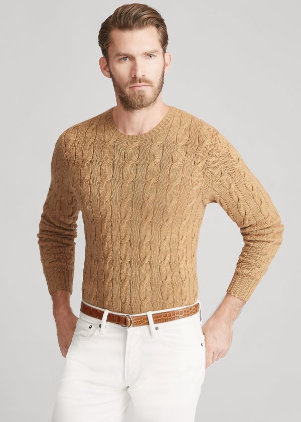 Suéter Ralph Lauren Cable-Knit Cashmere Homem 91678-WMVD